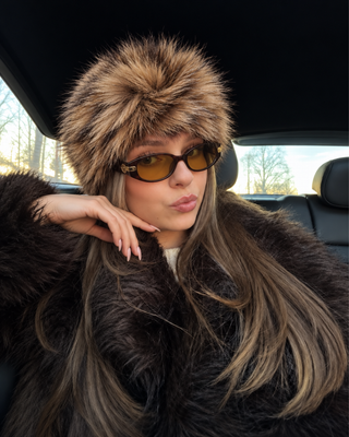ICON FUR 2-IN-1 NATURAL FUR HEADBAND & NECK WARMER WOLF