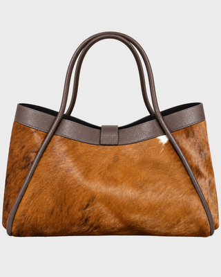 MAXI COW PRINT LEATHER BAG