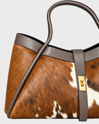 MAXI COW PRINT LEATHER BAG