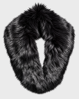 SOFT FUR COLLAR BLACK