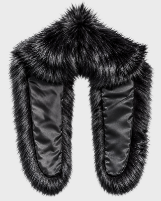 SOFT FUR COLLAR BLACK