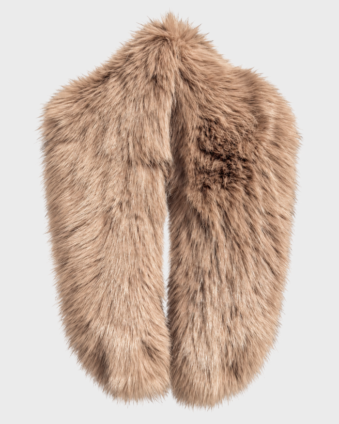 SOFT FUR COLLAR LATTE
