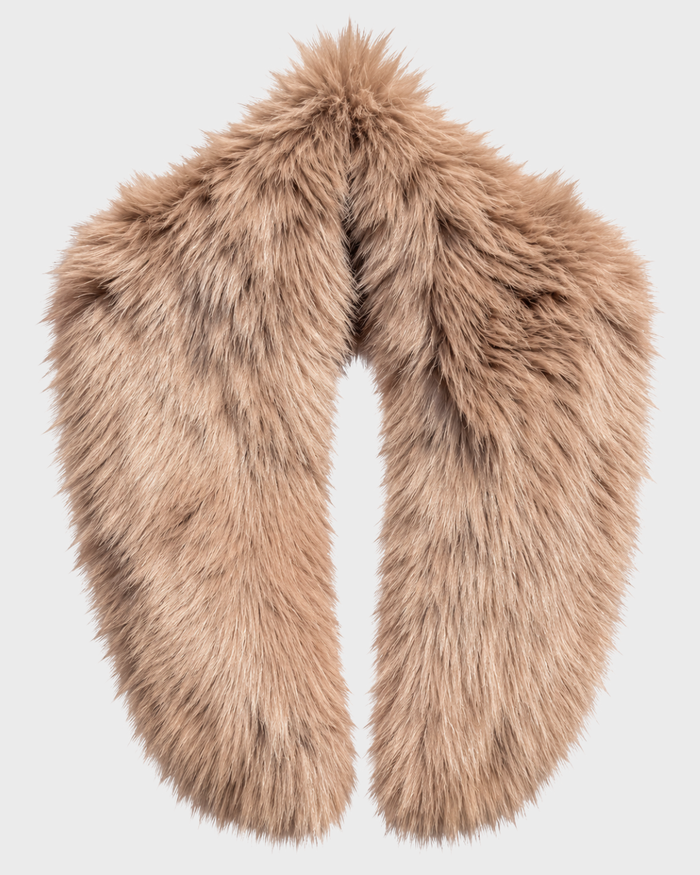 SOFT FUR COLLAR LATTE