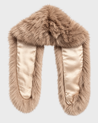 SOFT FUR COLLAR LATTE