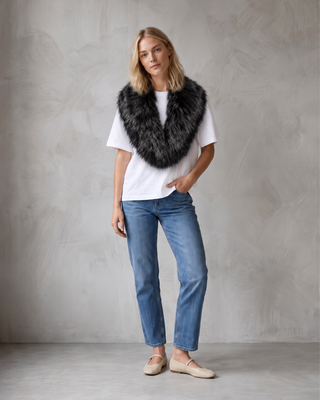 SOFT FUR COLLAR BLACK