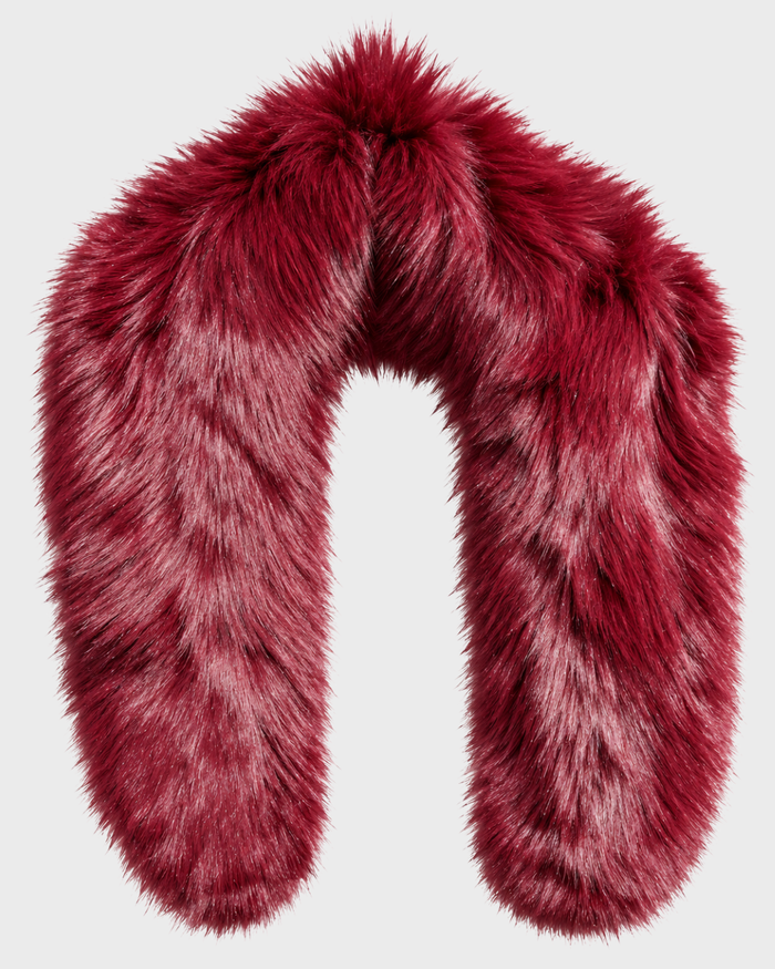 SOFT FUR COLLAR BURGUNDY