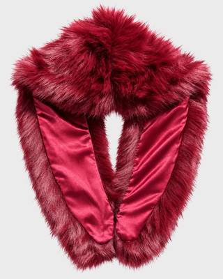SOFT FUR COLLAR BURGUNDY