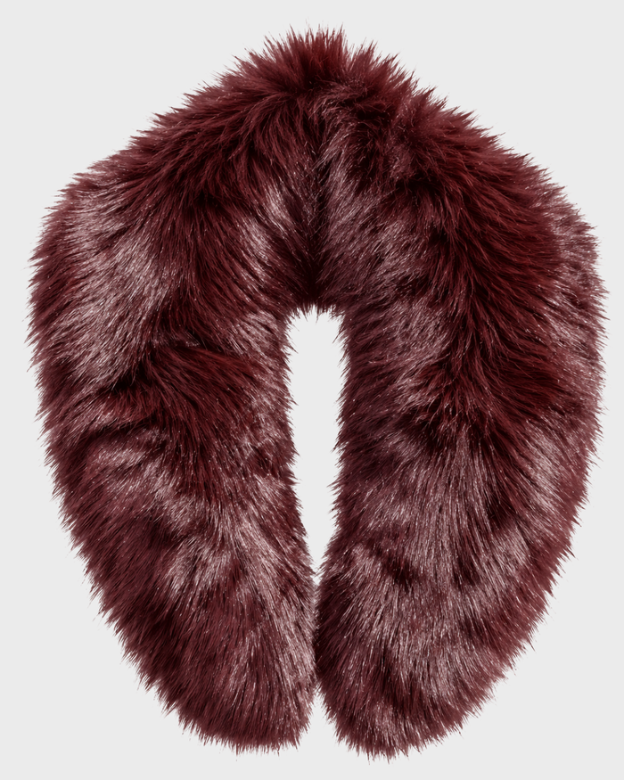 SOFT FUR COLLAR CHOCOLATE