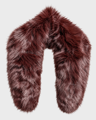 SOFT FUR COLLAR CHOCOLATE