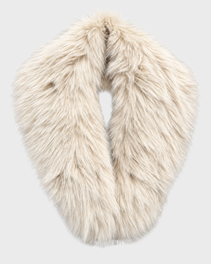SOFT FUR COLLAR ARTIC WHITE