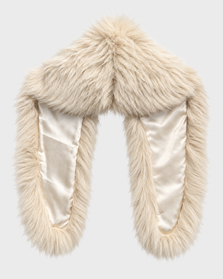 SOFT FUR COLLAR ARTIC WHITE