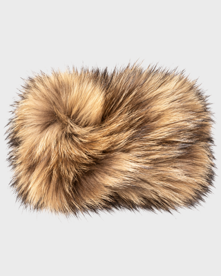 ICON FUR 2-IN-1 NATURAL FUR HEADBAND & NECK WARMER WOLF