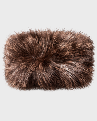 ICON FUR 2-IN-1 NATURAL FUR HEADBAND & NECK WARMER DARK CHOCOLATE