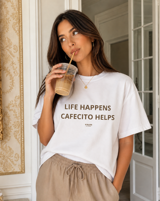 LIFE HAPPENS CAFECITO HELPS