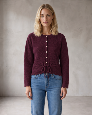 KNITTED SWEATER WITH WAIST TIE
