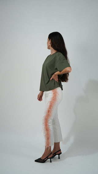 VAQUEROS VIRAGO CON PLUMAS LATERAL