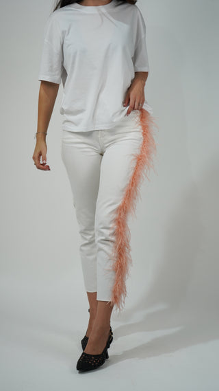 VAQUEROS VIRAGO CON PLUMAS LATERAL