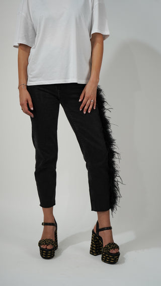 VAQUEROS VIRAGO CON PLUMAS LATERAL