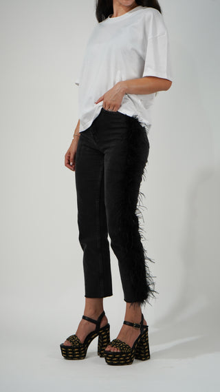 VAQUEROS VIRAGO CON PLUMAS LATERAL