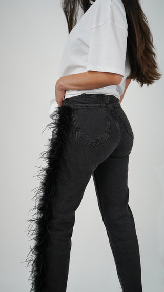 VAQUEROS VIRAGO CON PLUMAS LATERAL