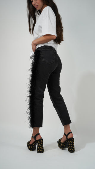 VAQUEROS VIRAGO CON PLUMAS LATERAL