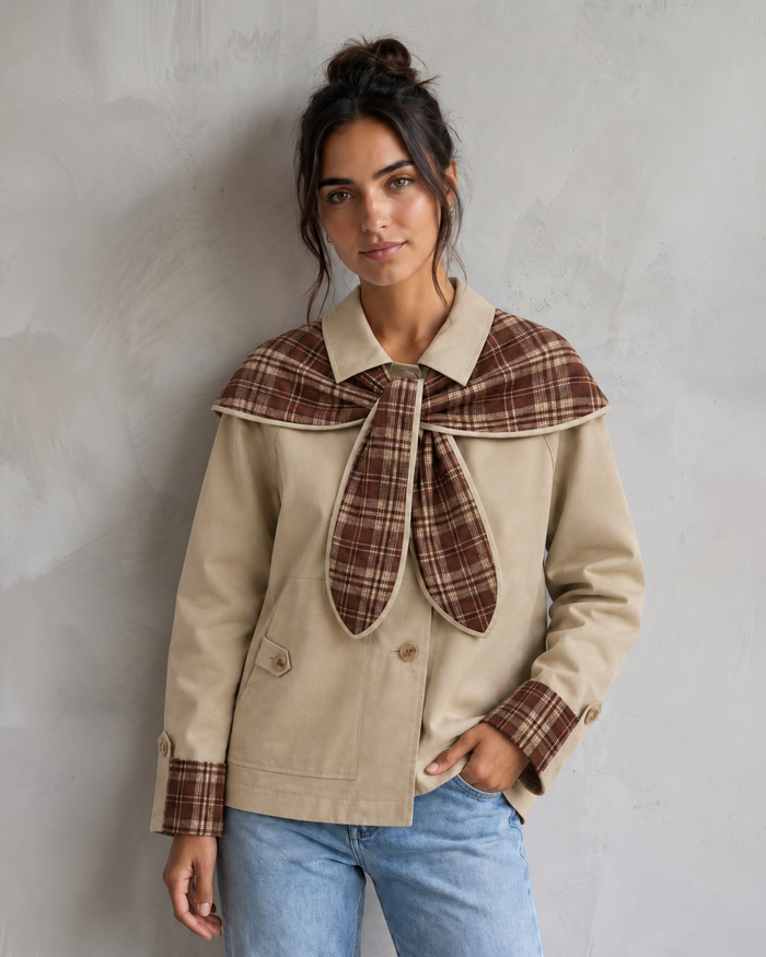 TRENCH CON CAPA REVERSIBLE