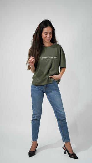 CAMISETA ORGÁNICA VIRAGO TOO PRETTY FOR A JOB (K)